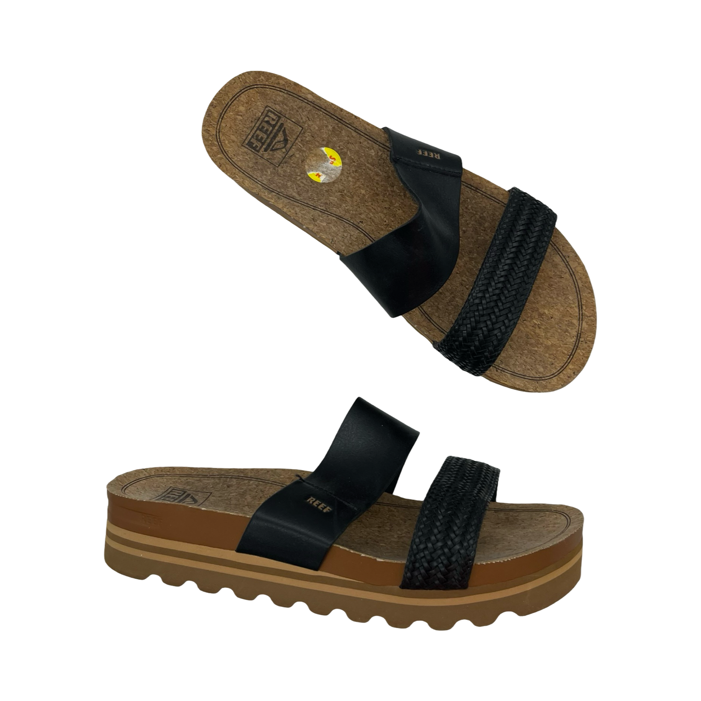 Sandals Flats By Reef In Black, Size:9