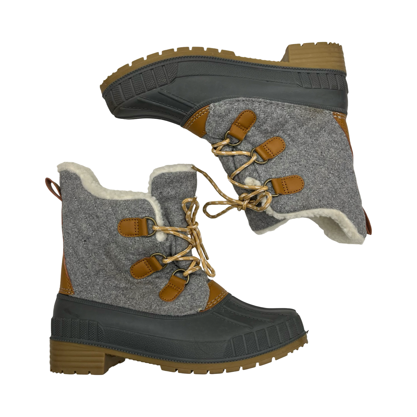 Boots Snow By Time And Tru In Grey, Size:7
