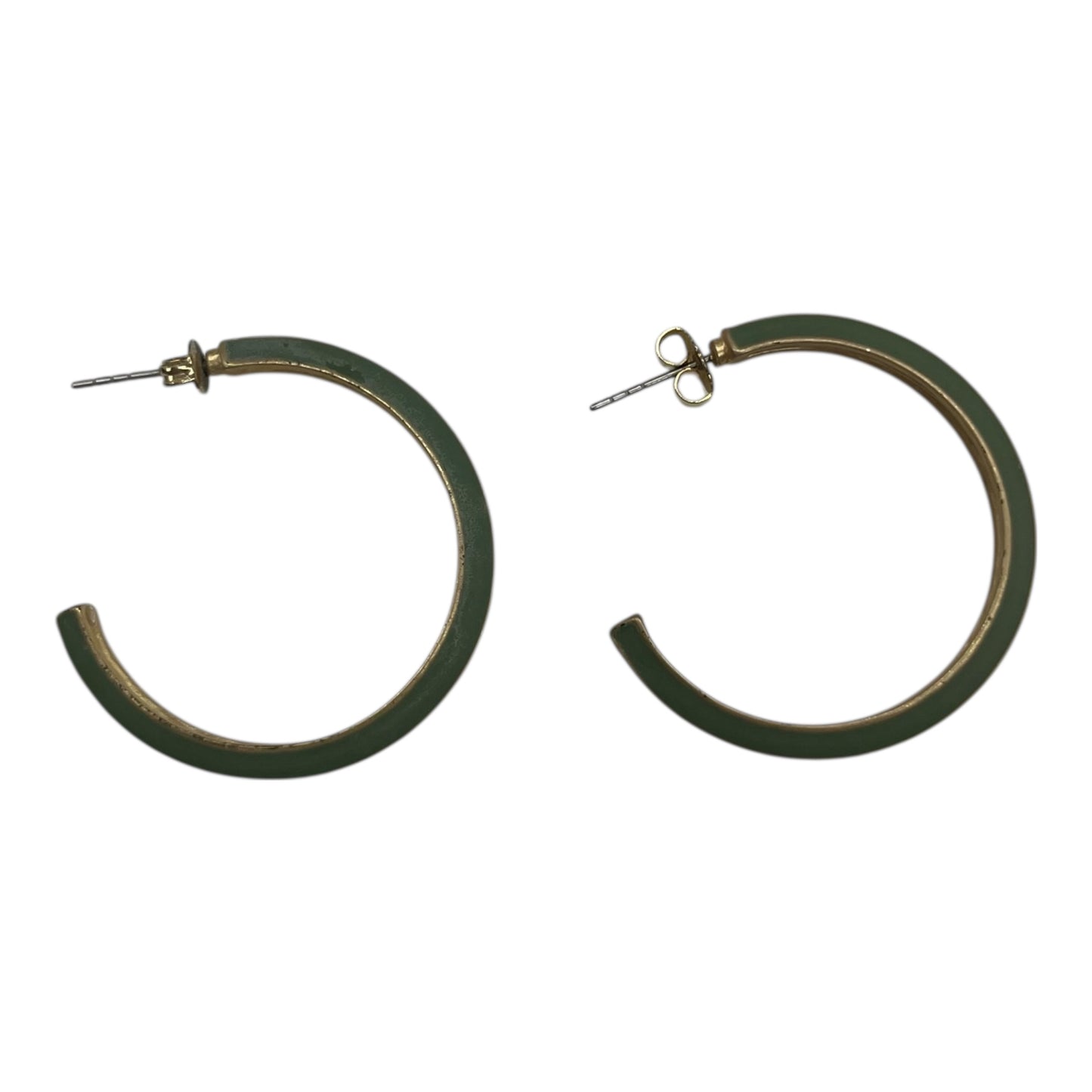 Earrings Hoop By Clothes Mentor In Green