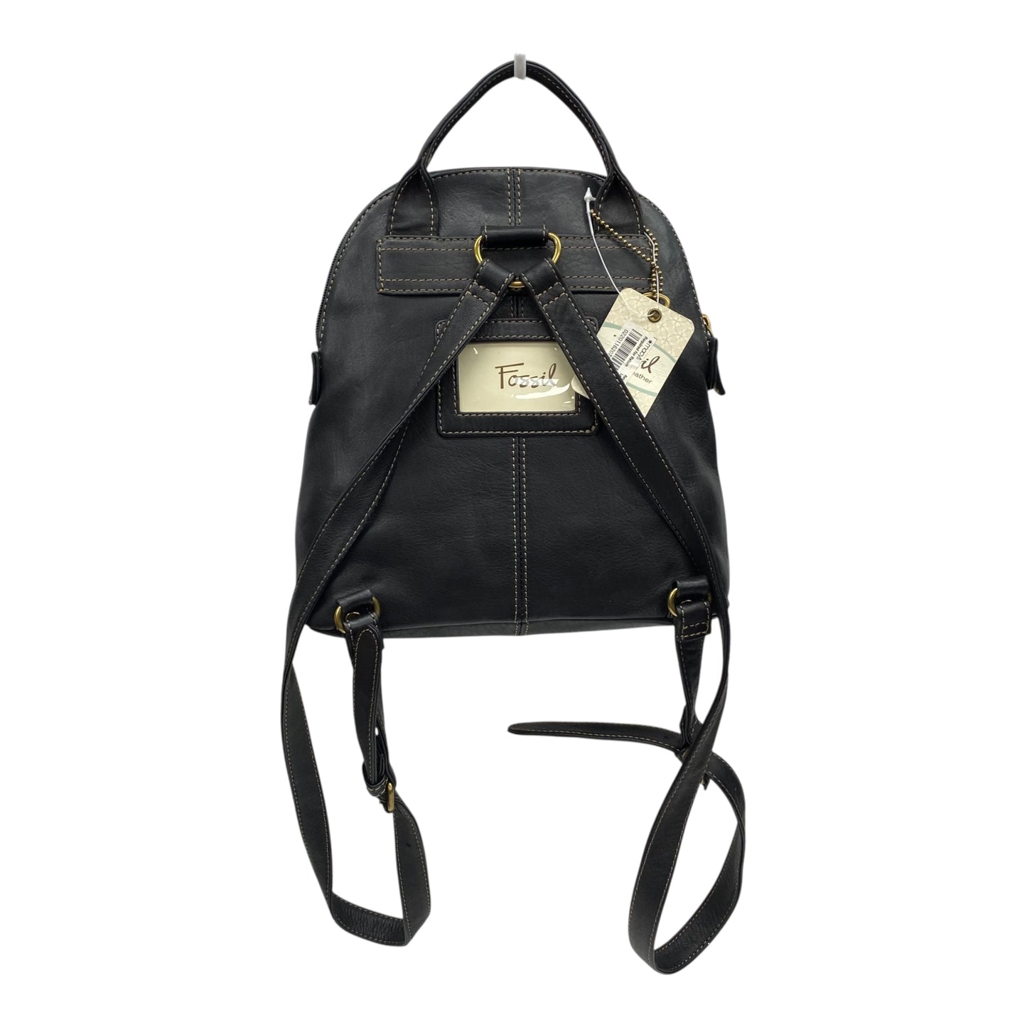 Backpack Leather By Fossil In Brown, Size:Medium