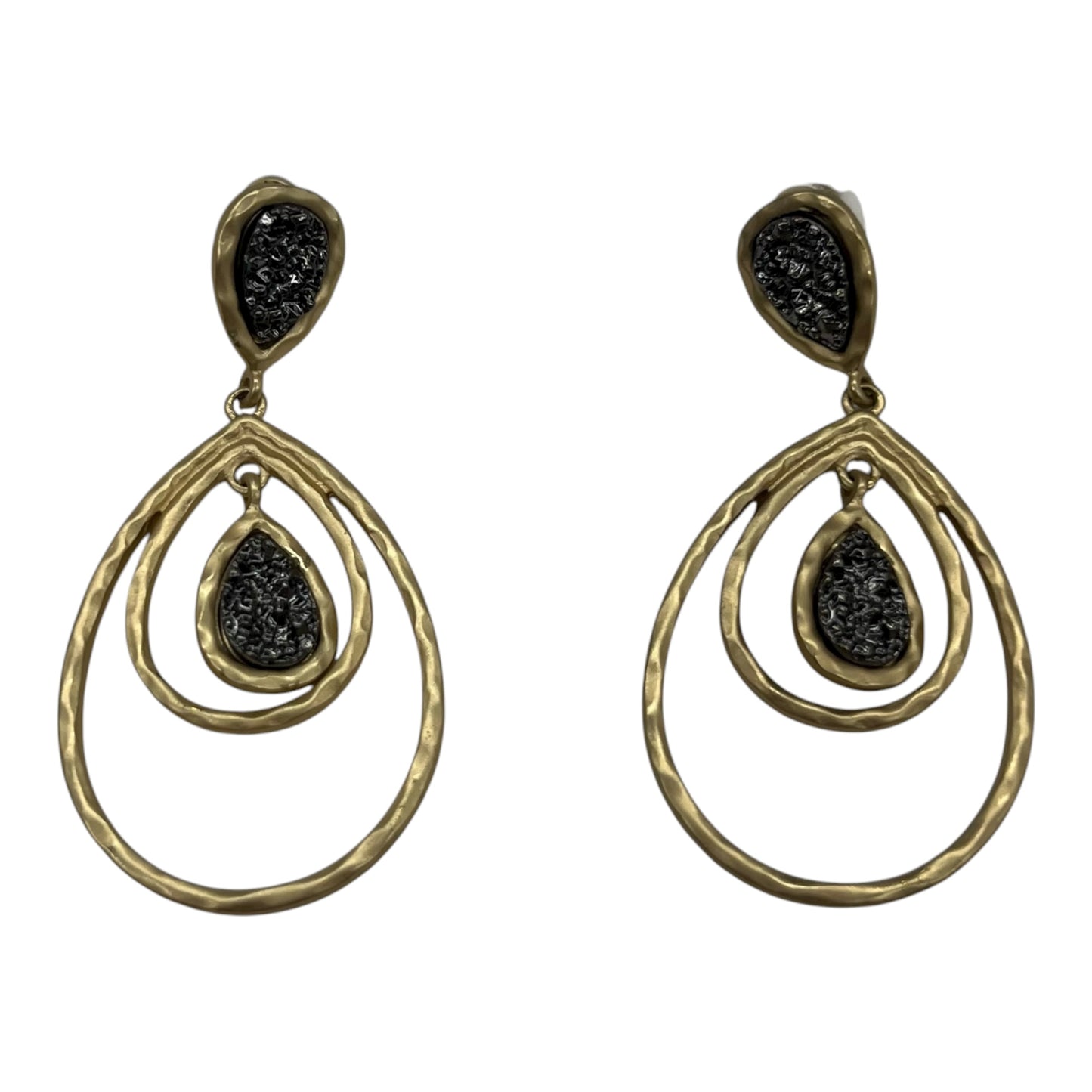 Earrings Dangle/Drop By Clothes Mentor In Black & Gold