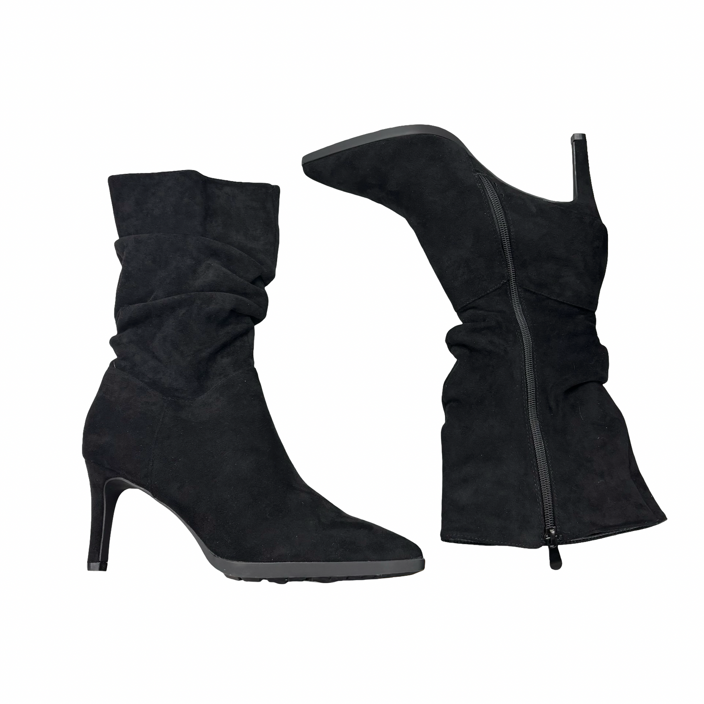 Boots Mid-Calf Heels By Dream Pairs In Black, Size:9