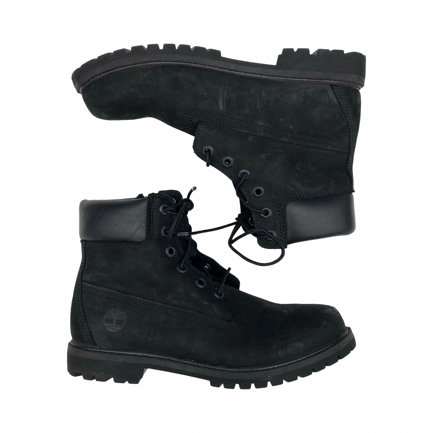 Boots Leather By Timberland In Black, Size:9