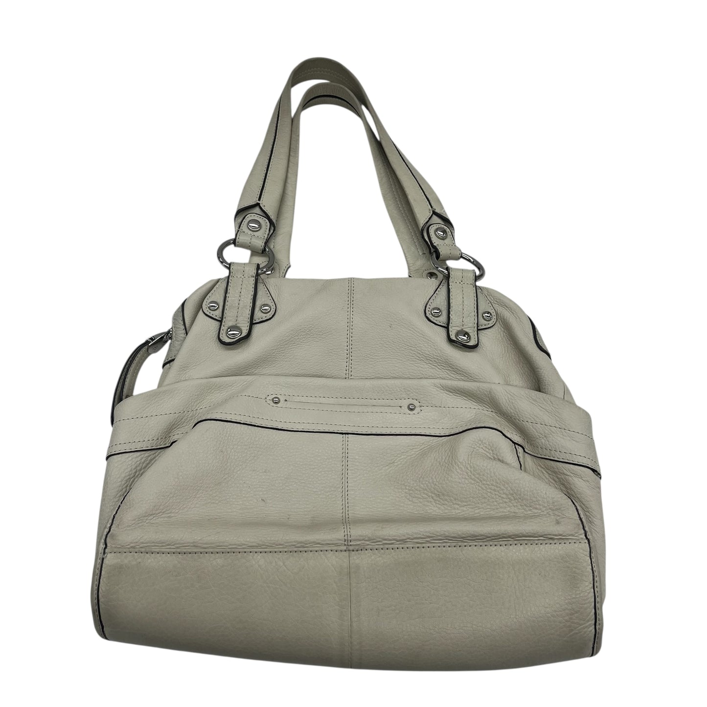 Handbag Leather By B. Makowsky In Tan, Size:Medium