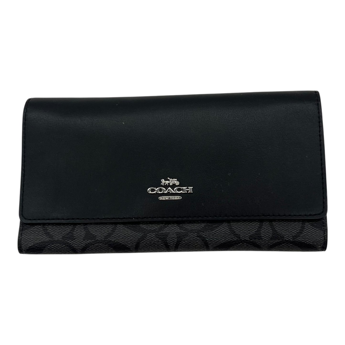 Wallet Designer By Coach In Black & Grey, Size:Medium