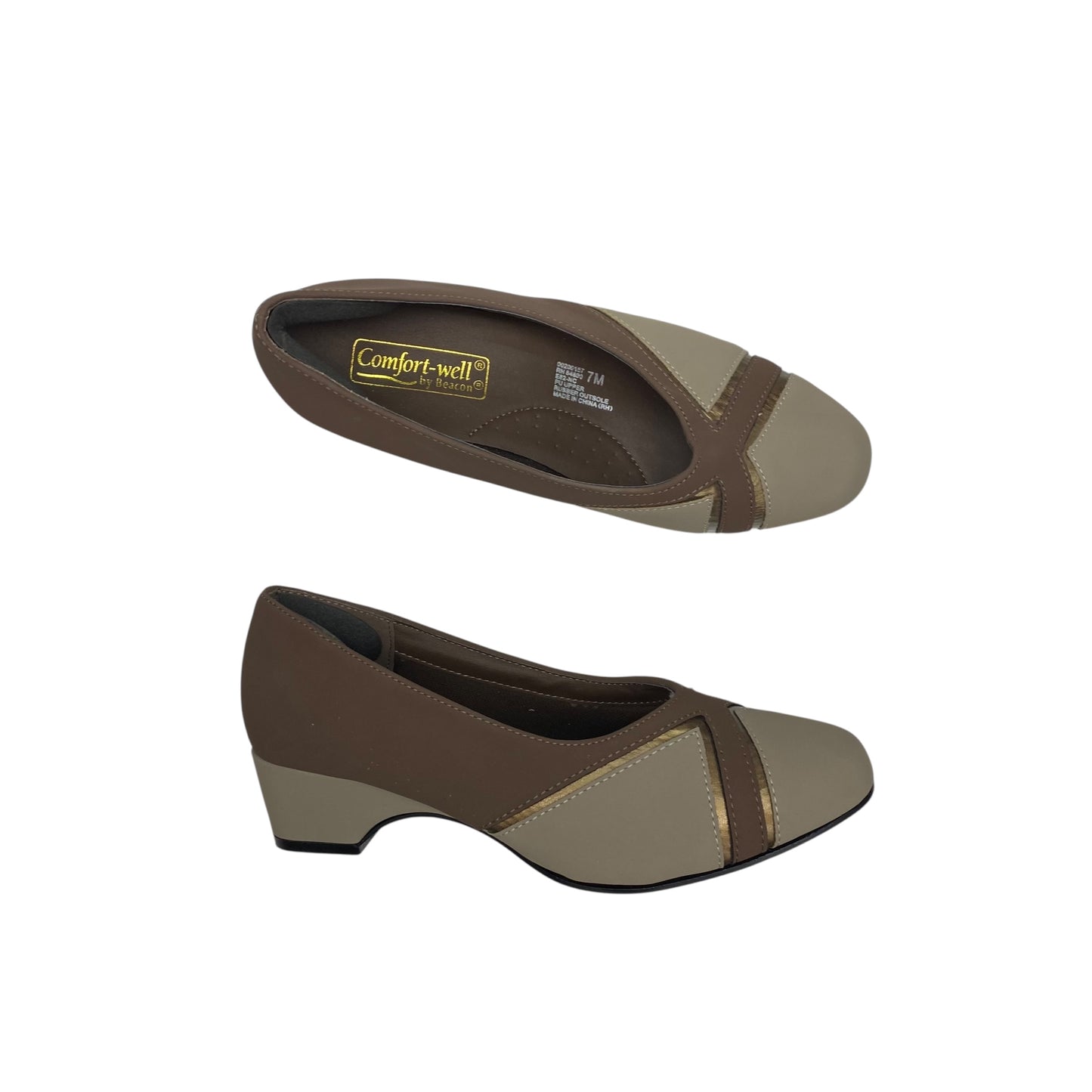 Shoes Heels Kitten By Clothes Mentor In Brown, Size:7
