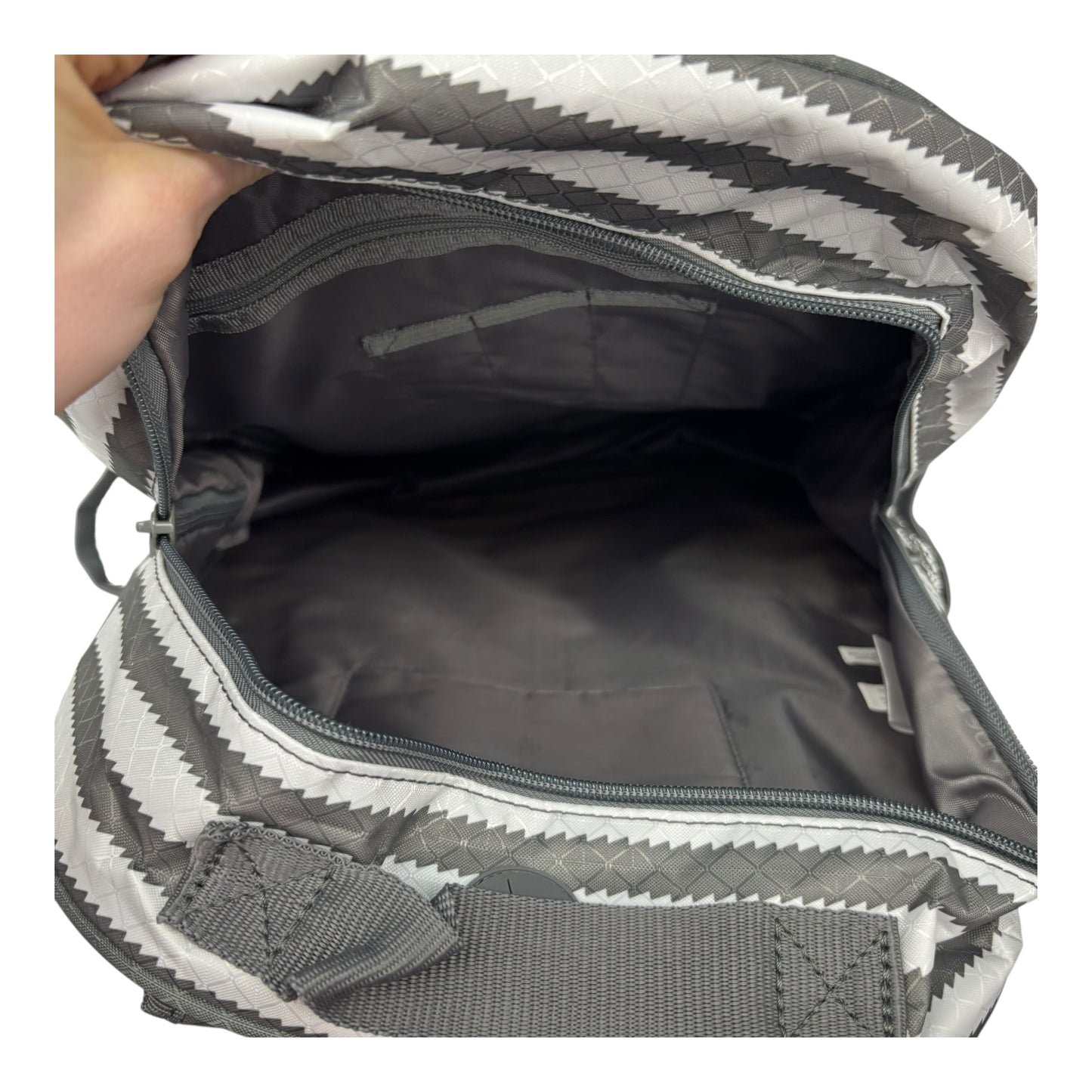 Backpack By Thirty One In Grey & White, Size:Medium