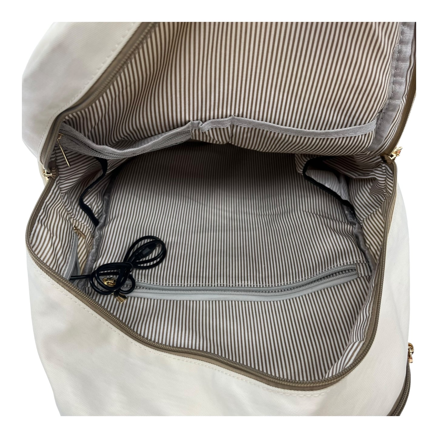 Backpack By Clothes Mentor In Cream, Size:Large