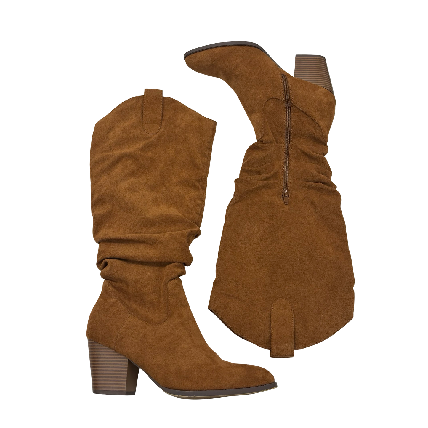 Boots Mid-Calf Heels By Clothes Mentor In Brown, Size:9