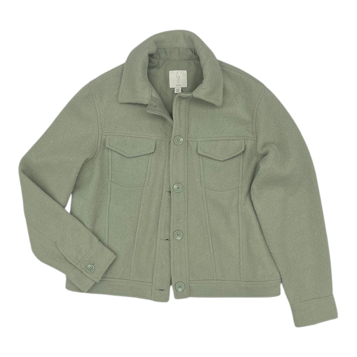 Jacket Shirt By Joie In Green, Size:M