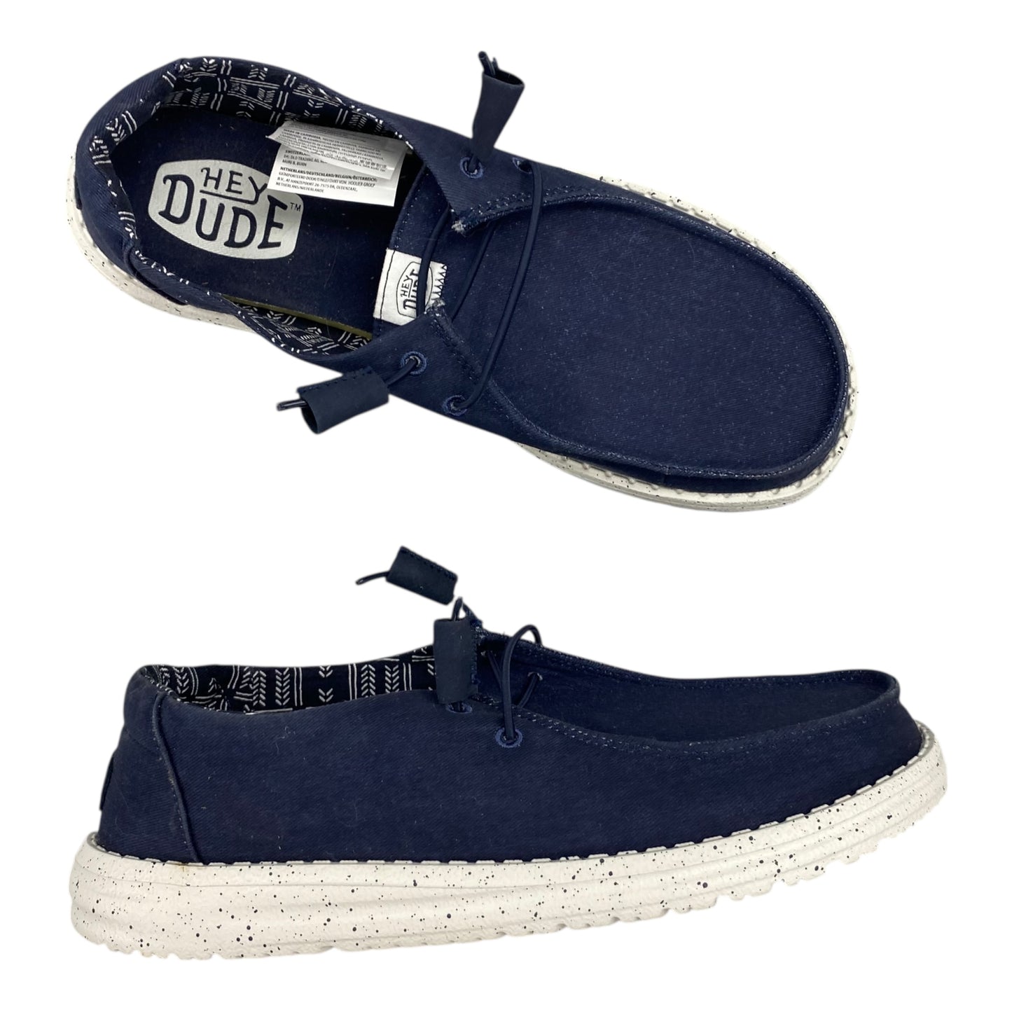 Shoes Flats By Hey Dude In Navy, Size:9