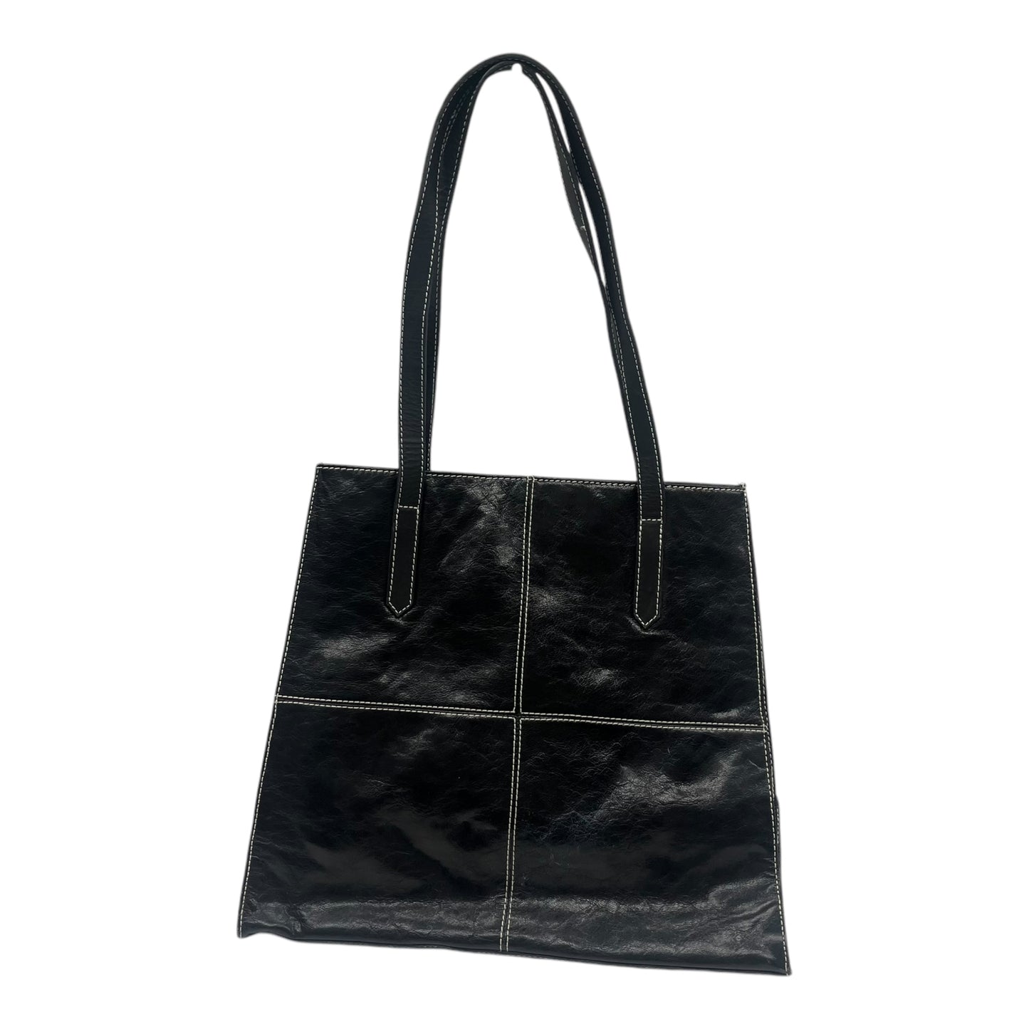 Handbag Leather By Clothes Mentor In Brown, Size:Large