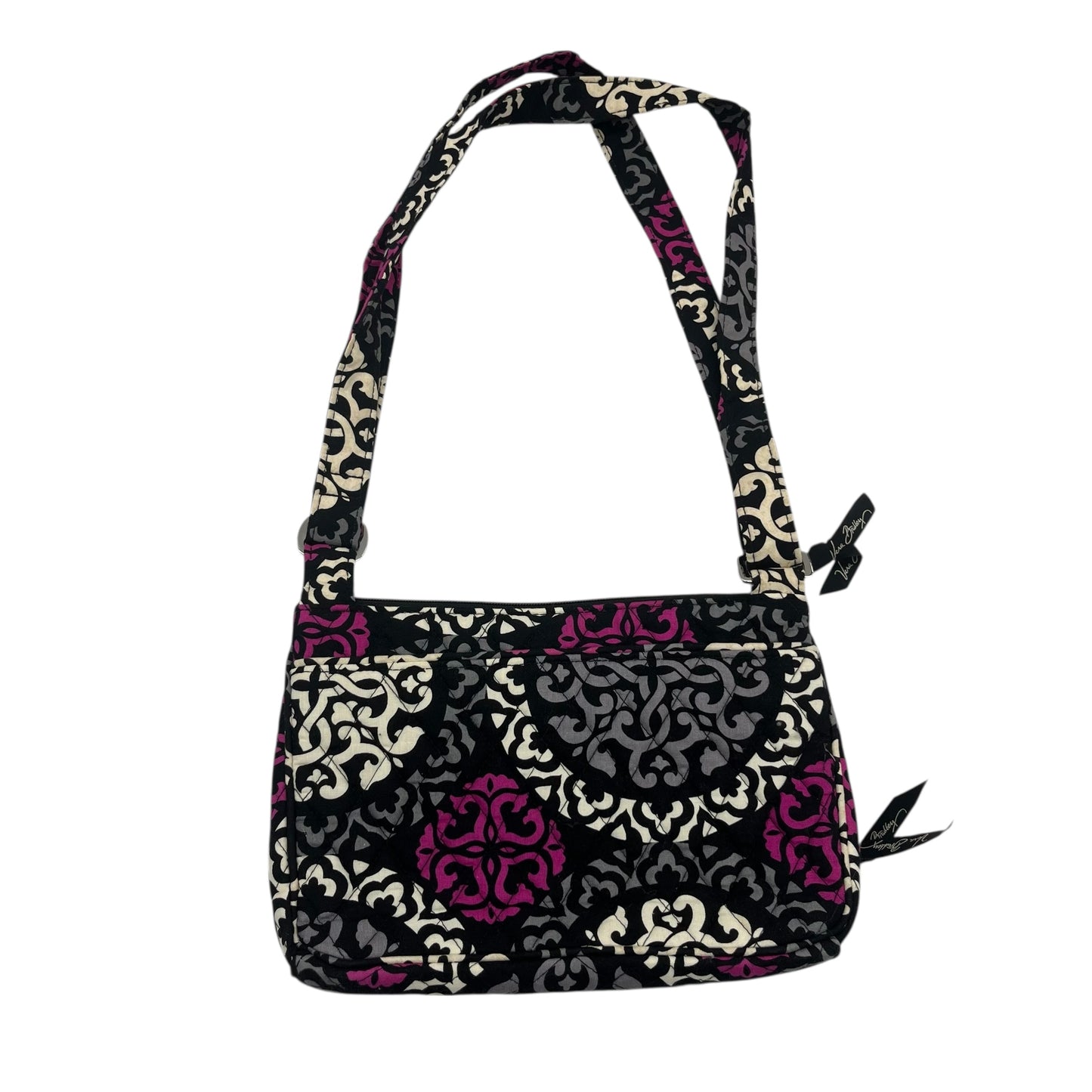Crossbody By Vera Bradley In Black & Pink, Size:Medium