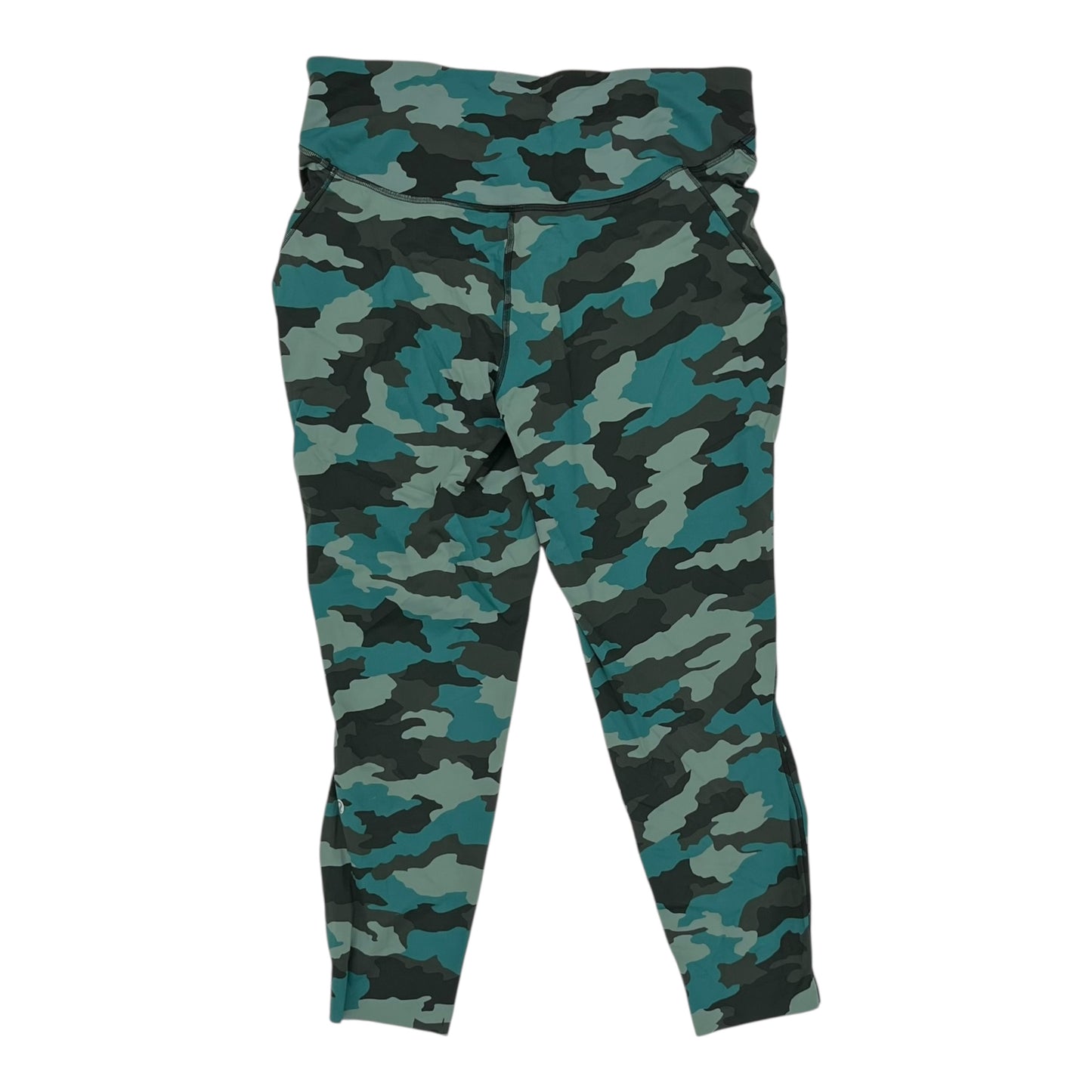 Athletic Leggings Capris By Lululemon In Camouflage Print, Size:L