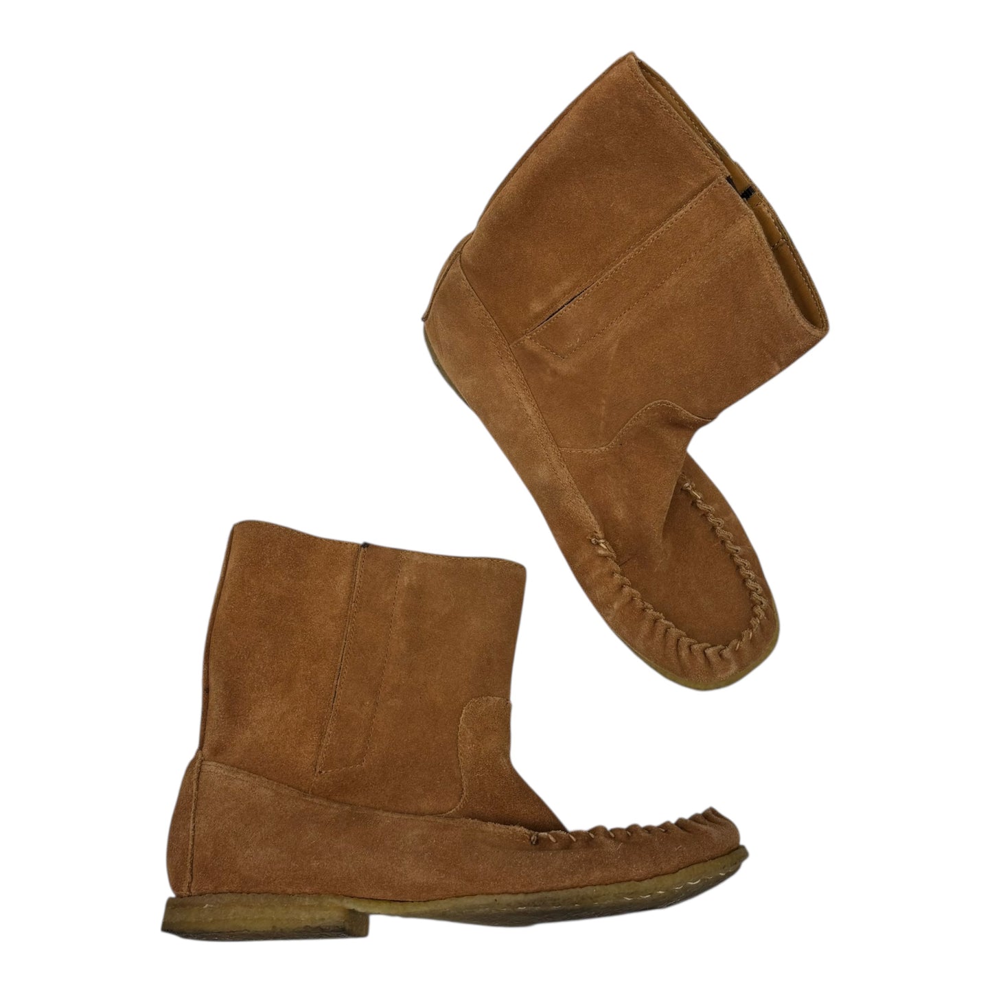 Boots Ankle Flats By J. Crew In Brown, Size:9.5