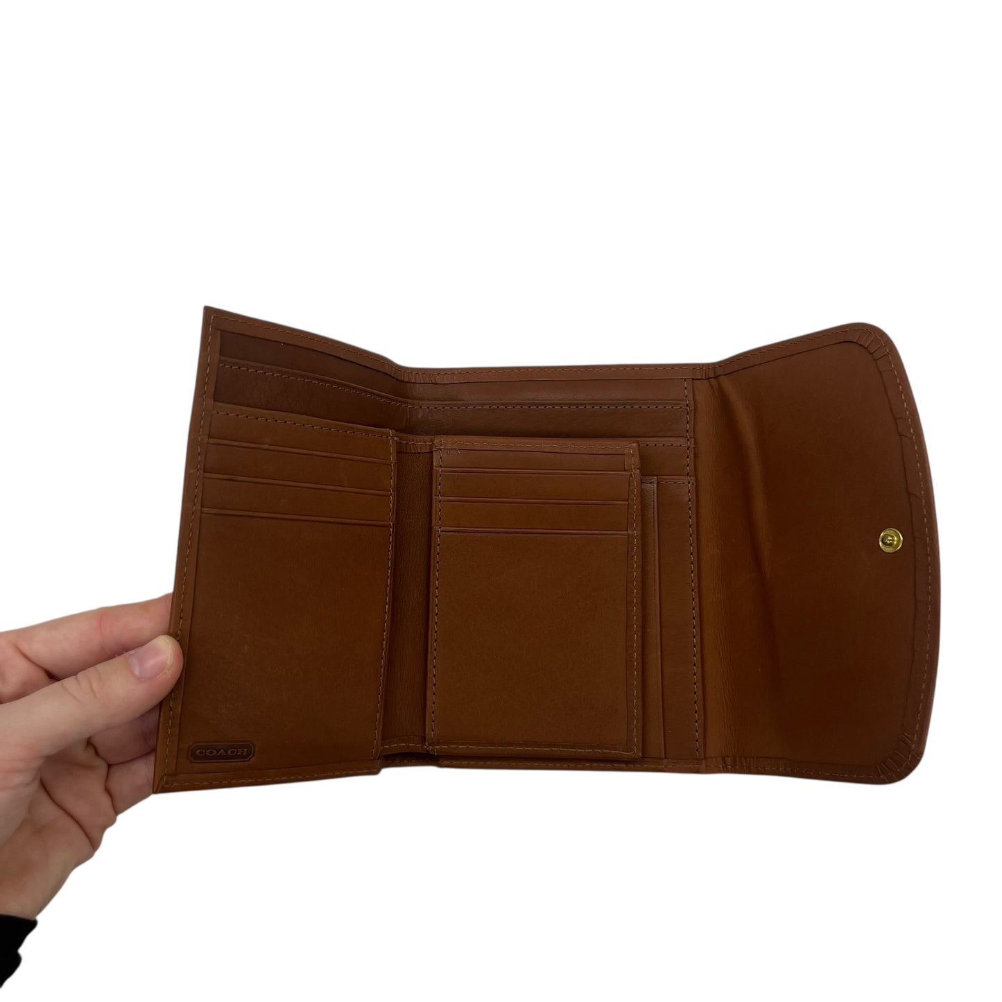Wallet Designer By Coach In Brown, Size:Medium