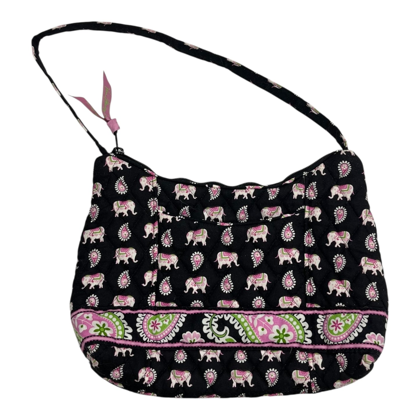 Handbag By Vera Bradley In Black & Pink, Size:Small
