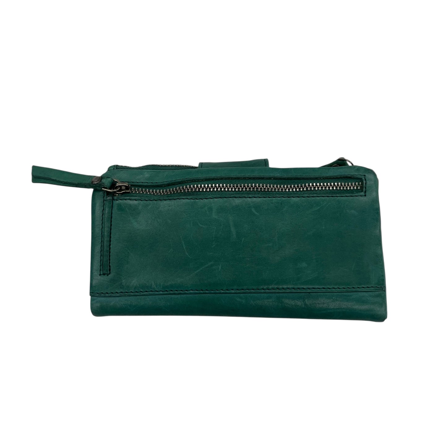 Wallet Leather By Clothes Mentor In Green, Size:Large