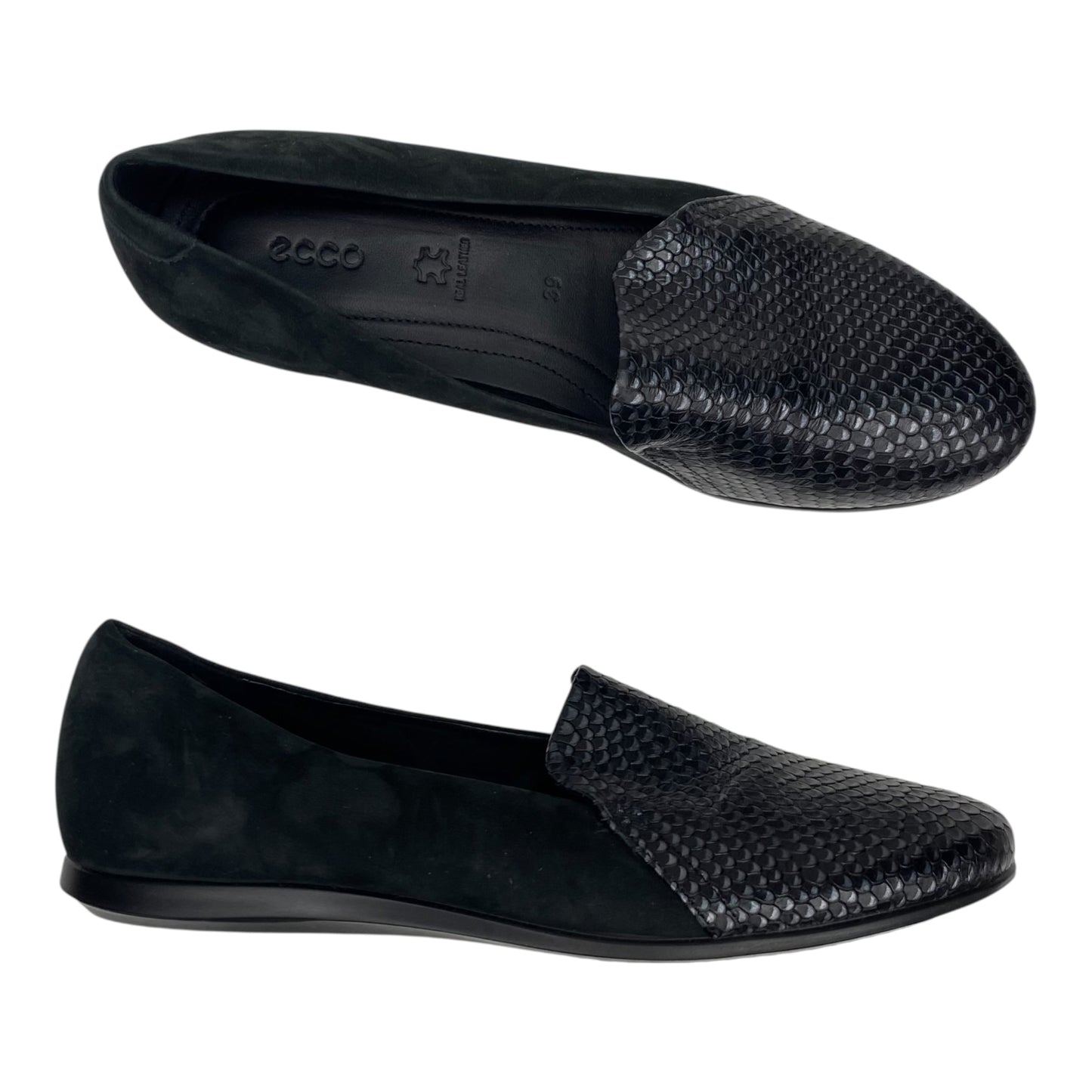 Shoes Flats By Ecco In Black, Size:8.5