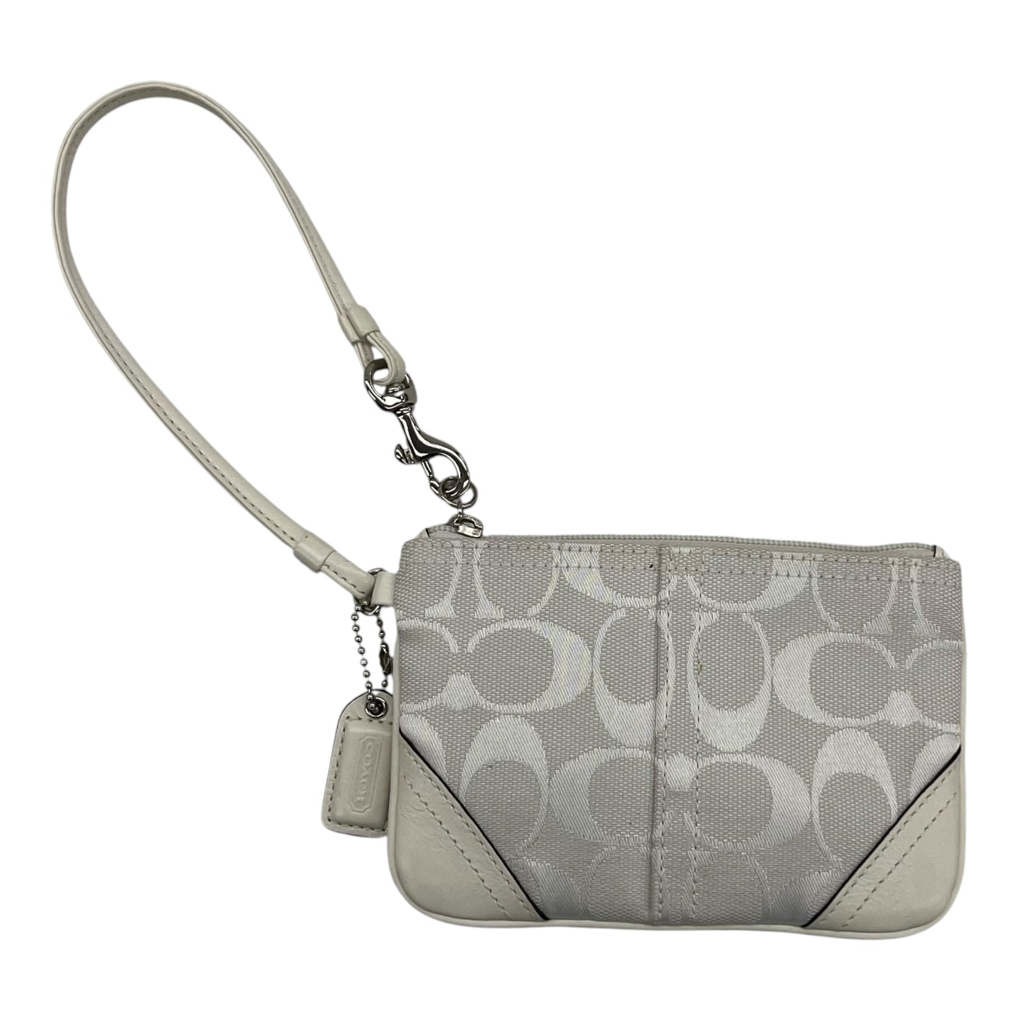 Wristlet Designer By Coach In White, Size:Small