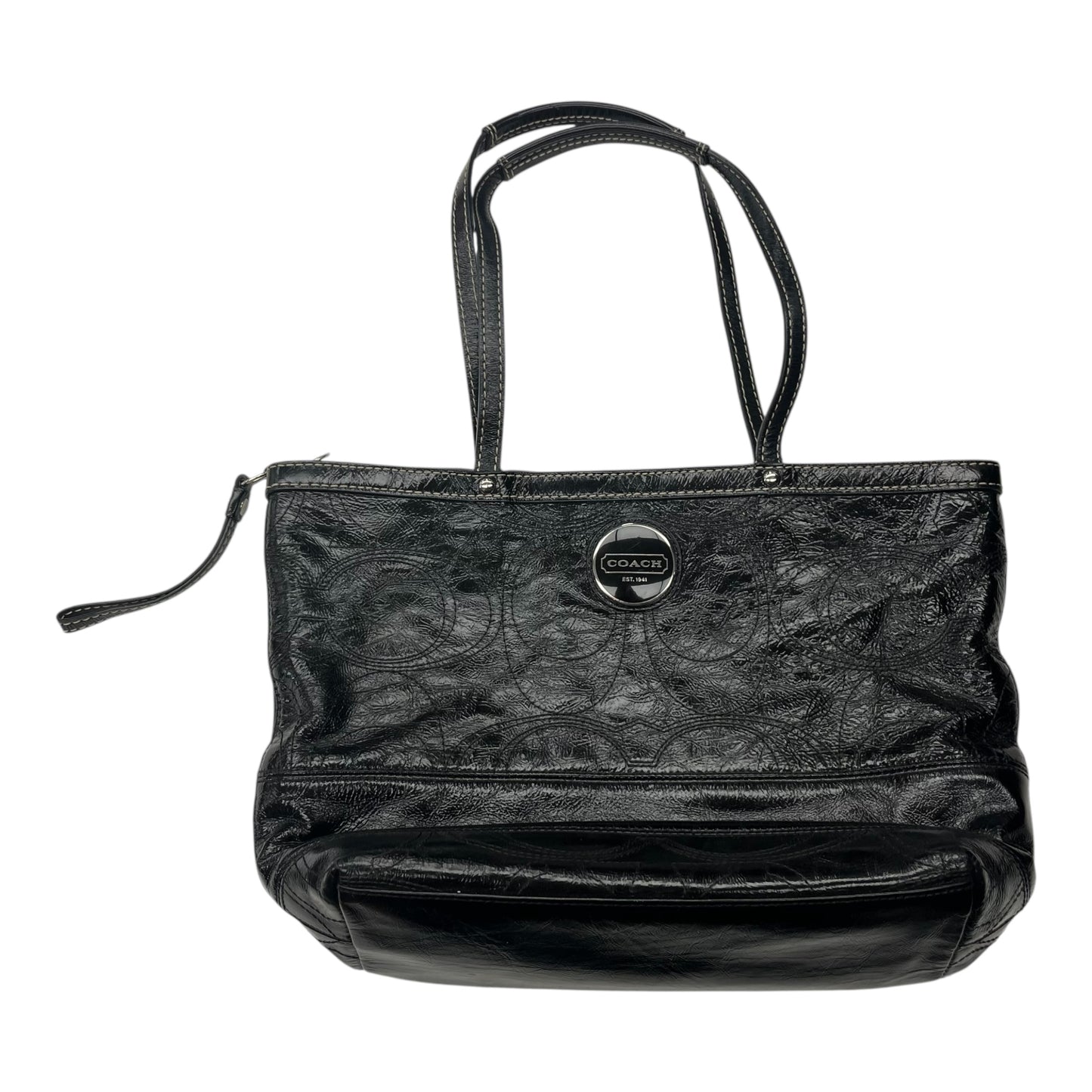 Handbag Designer By Coach In Black, Size:Medium