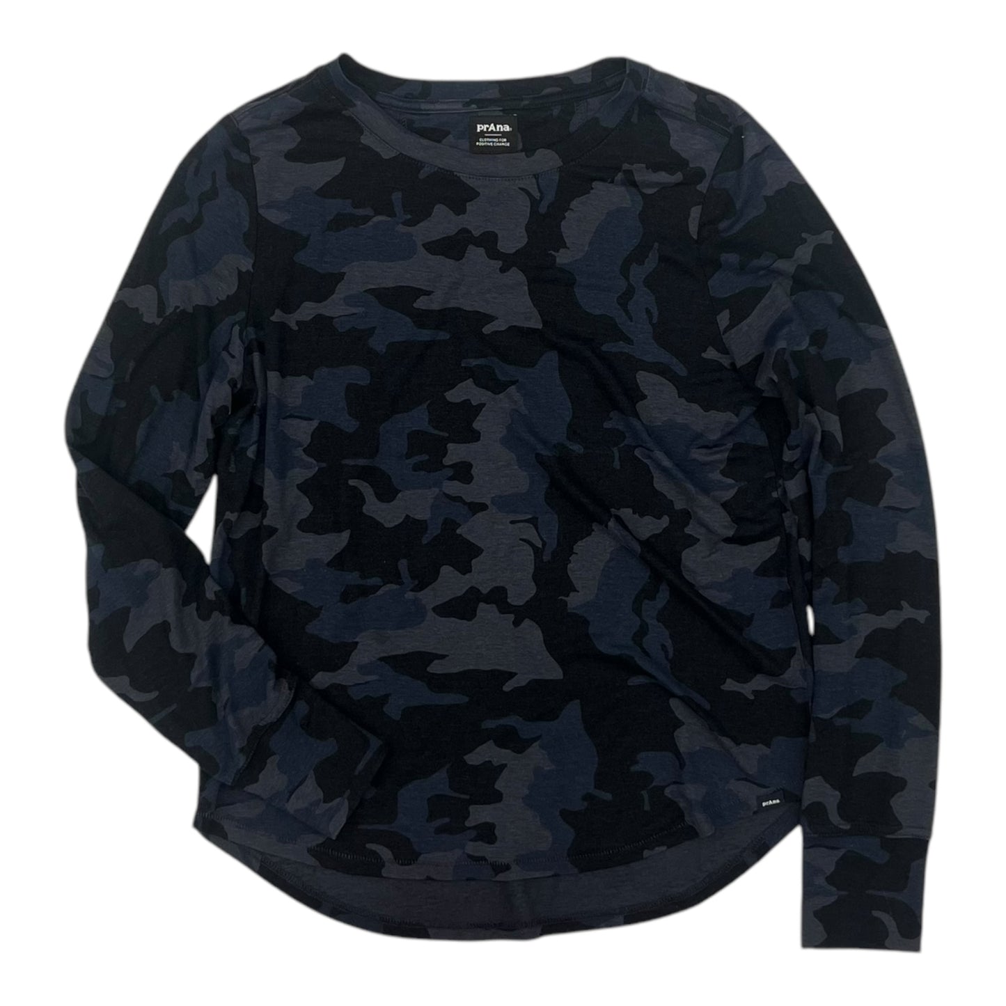 Athletic Top Ls Crewneck By Prana In Camouflage Print, Size:M