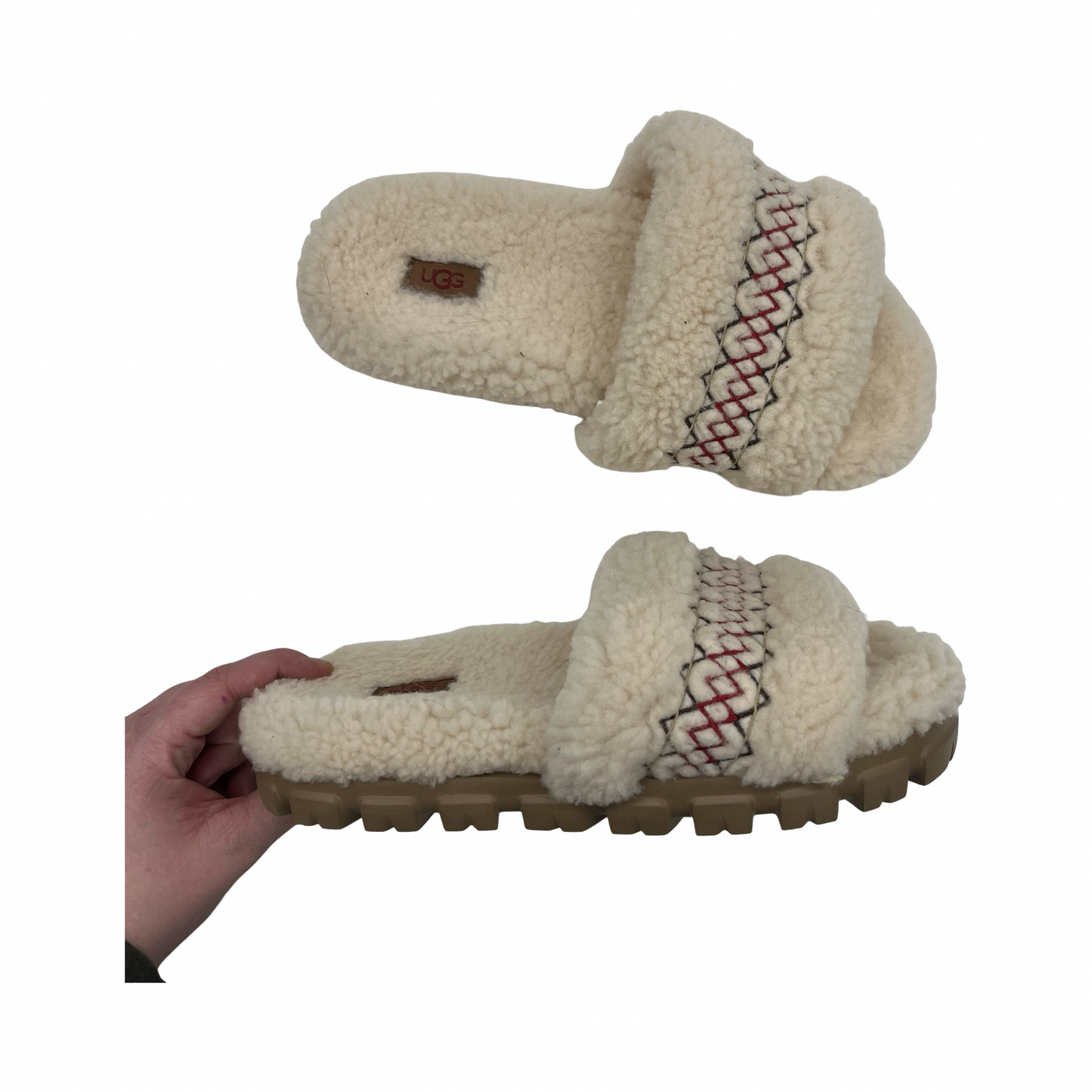Slippers Designer By Ugg In Cream, Size:8