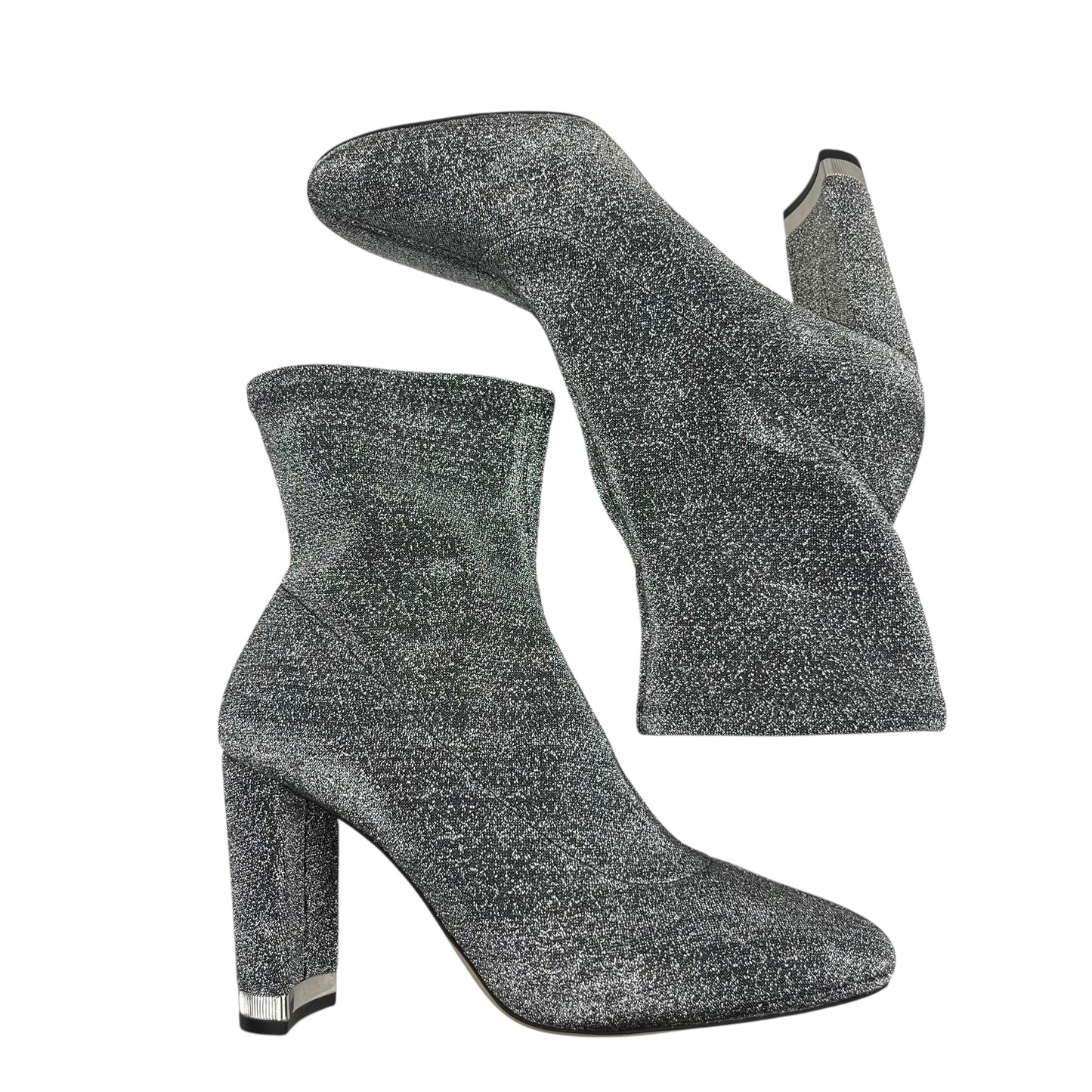 Boots Designer By Michael Kors In Silver, Size:7.5