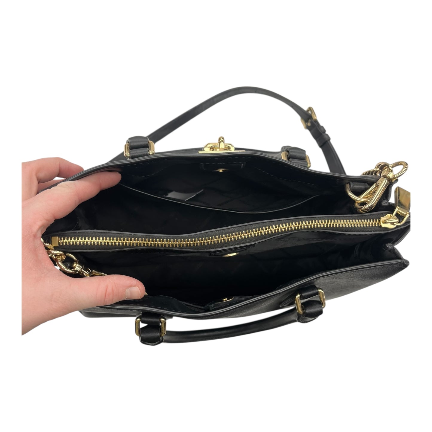 Handbag Designer By Michael Kors In Black, Size:Medium