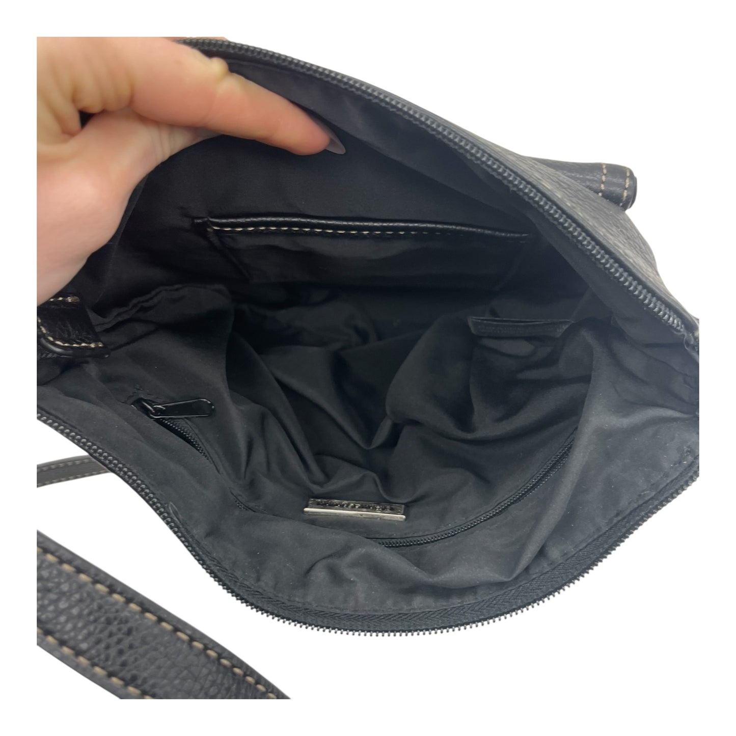 Crossbody Leather By Giani Bernini In Black, Size:Medium