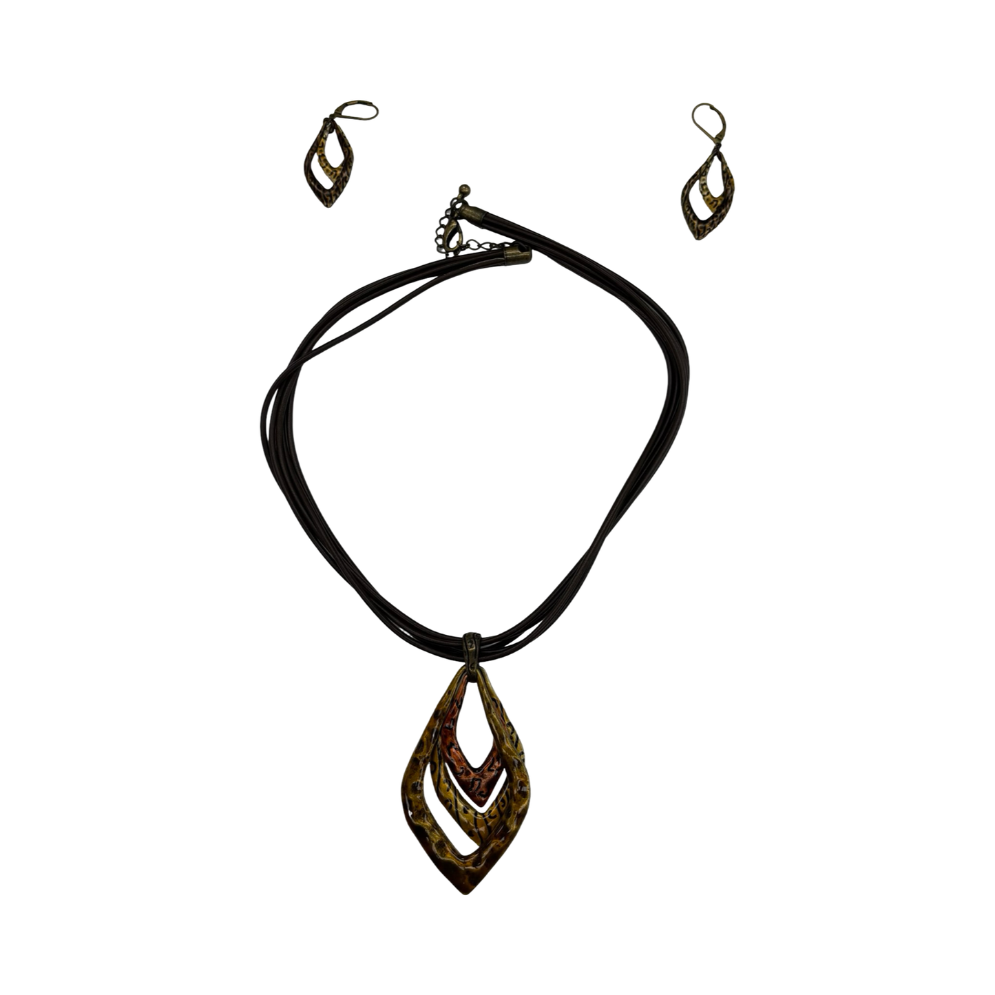 Necklace Set By Clothes Mentor In Brown, Size:02 Piece Set