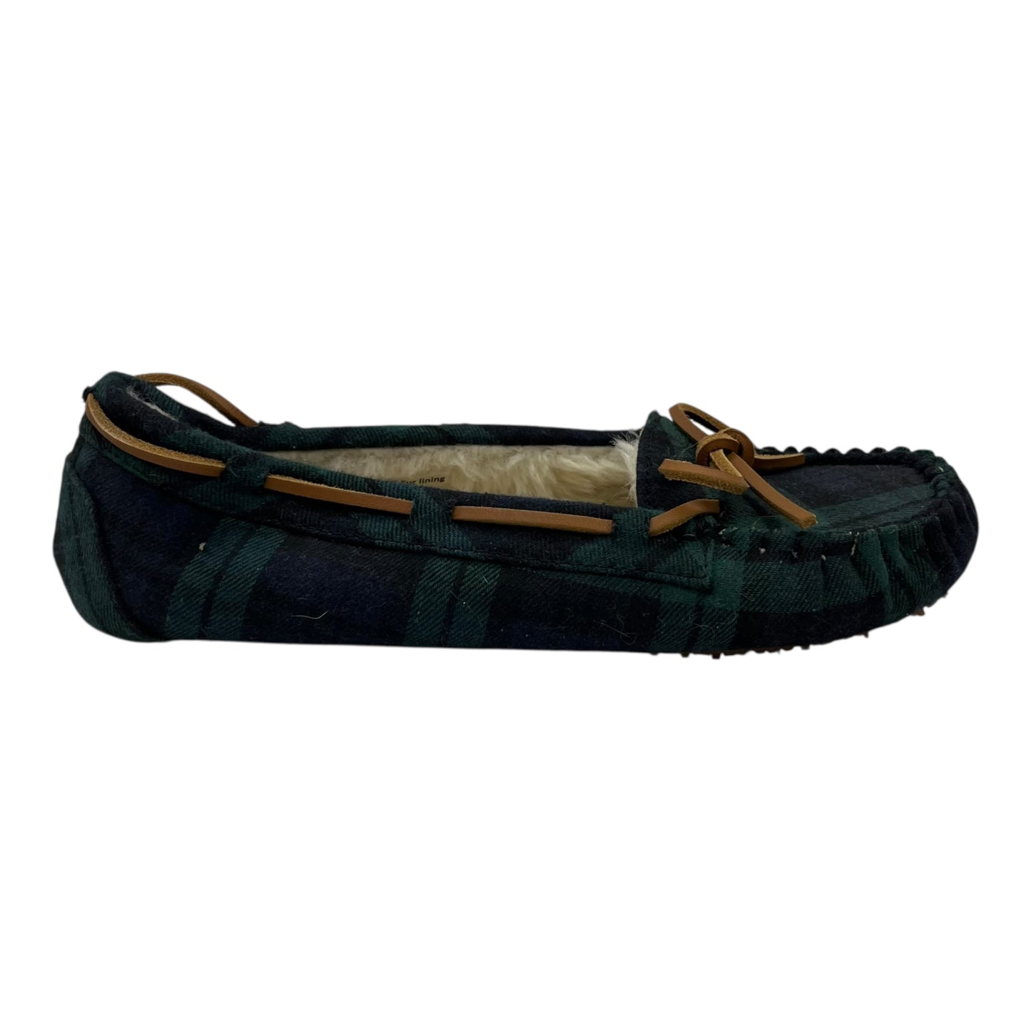 Slippers By Clothes Mentor In Plaid Pattern