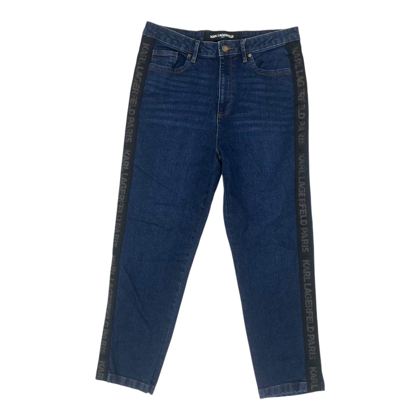 Jeans Designer By Karl Lagerfeld In Blue Denim, Size:12