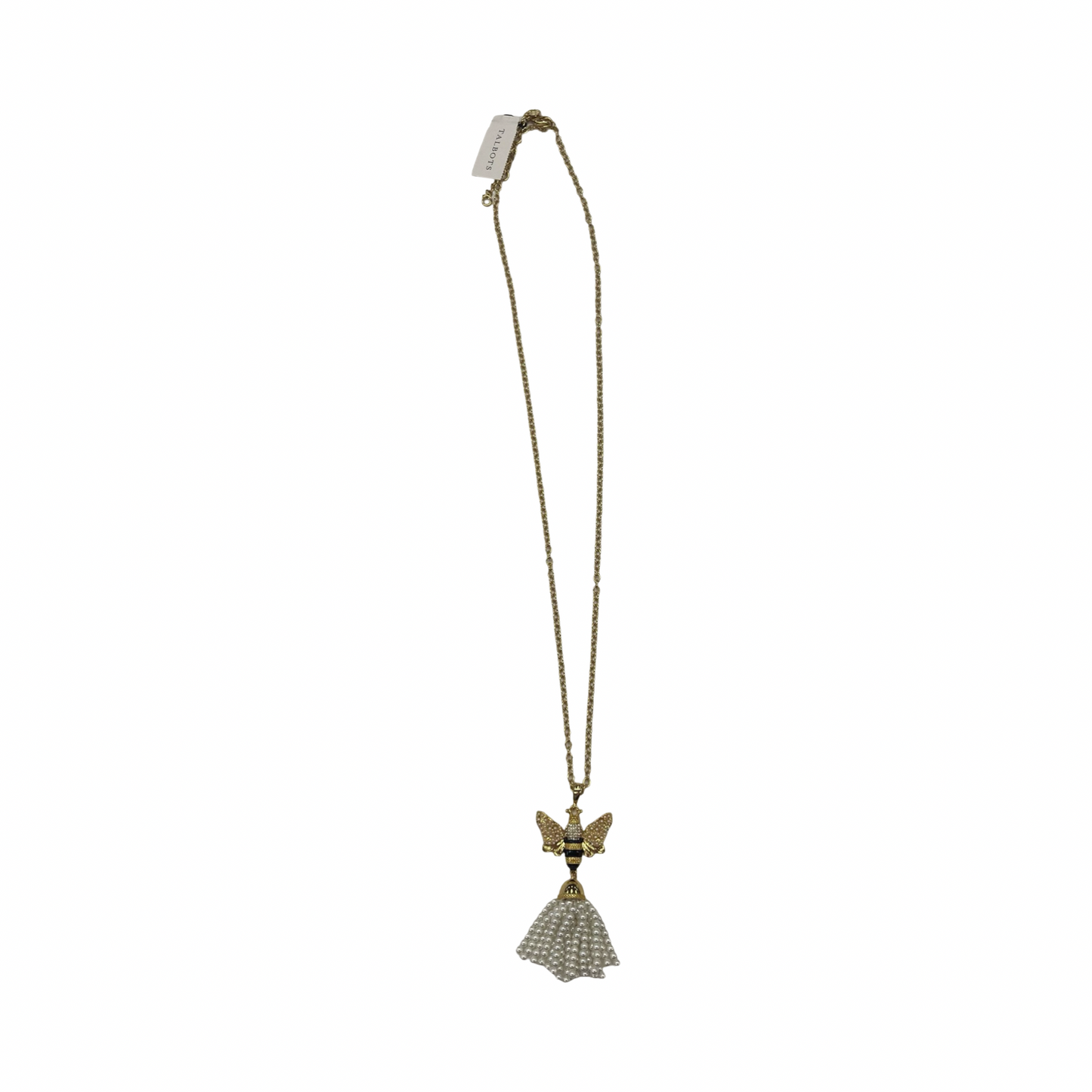 Necklace Pendant By Talbots In Gold & White