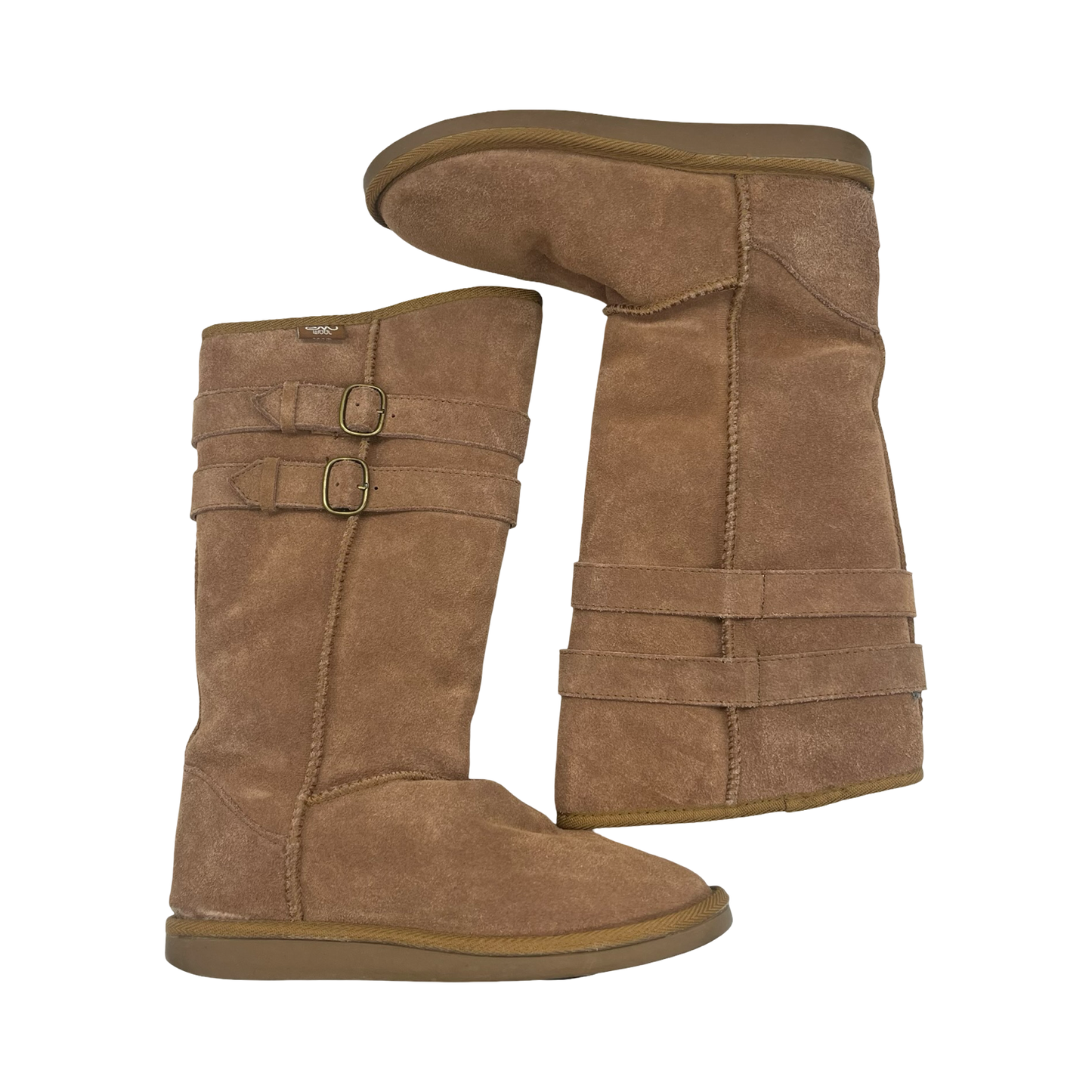 Boots Mid-Calf Flats By Emu In Brown, Size:8