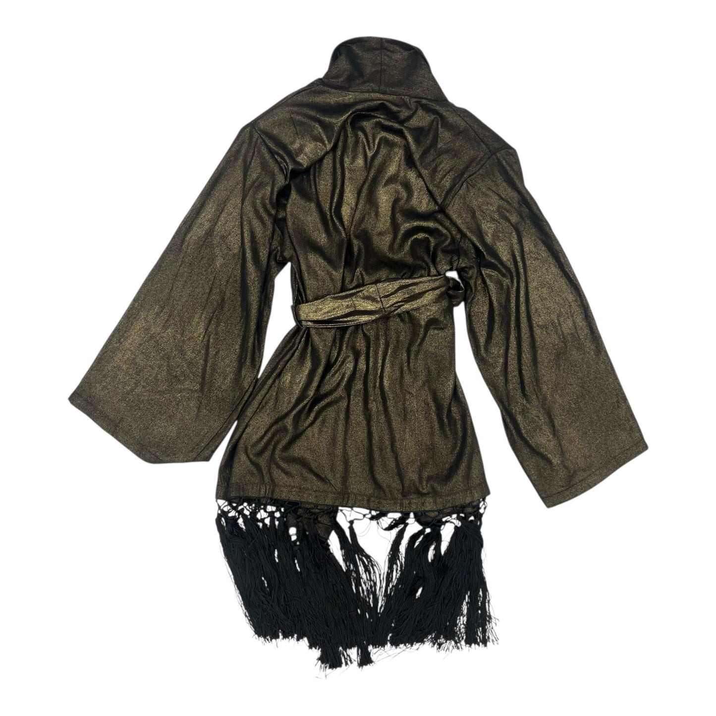 Kimono By Anthropologie In Black & Gold, Size:Osfm