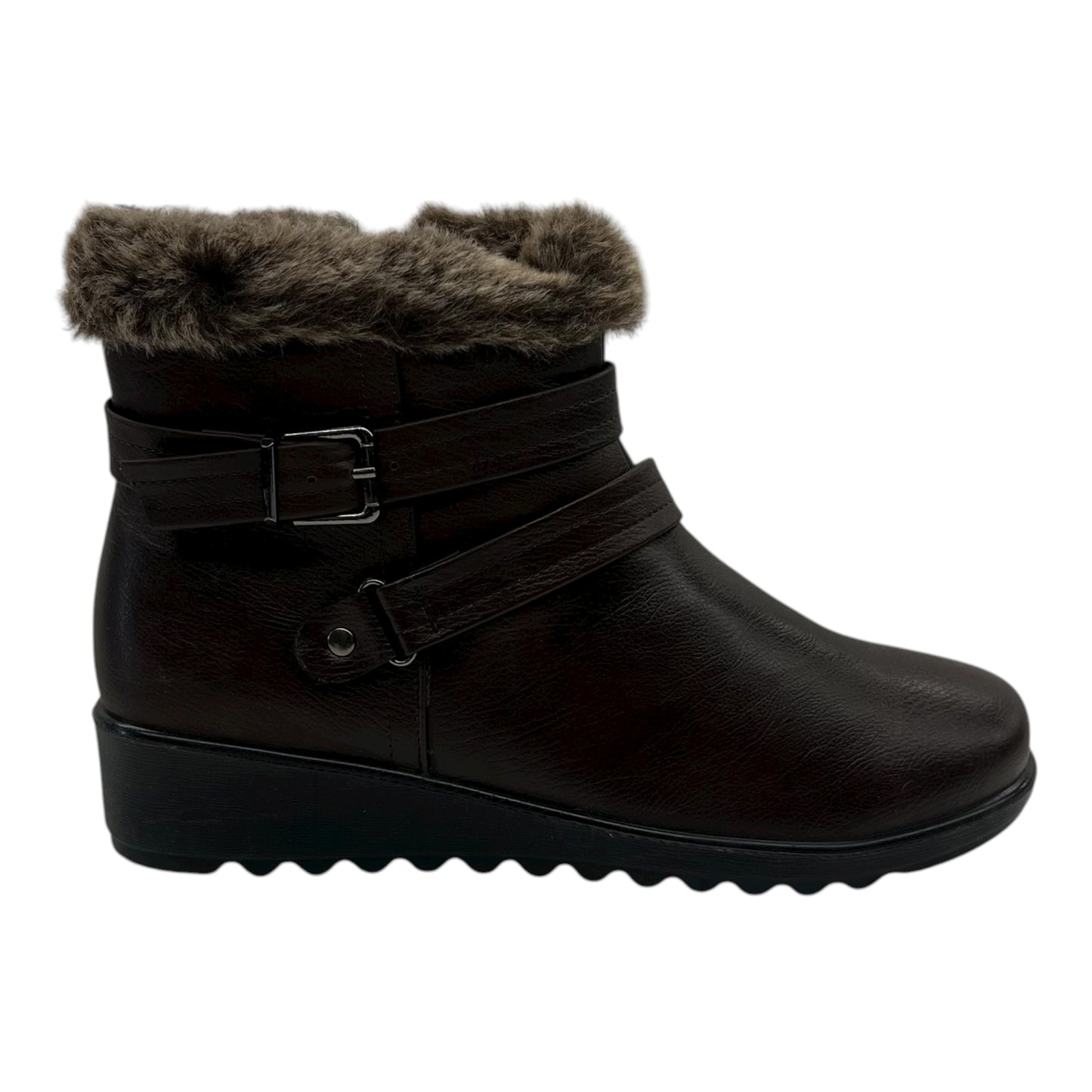 Boots Ankle Flats By Cmf In Brown, Size:11