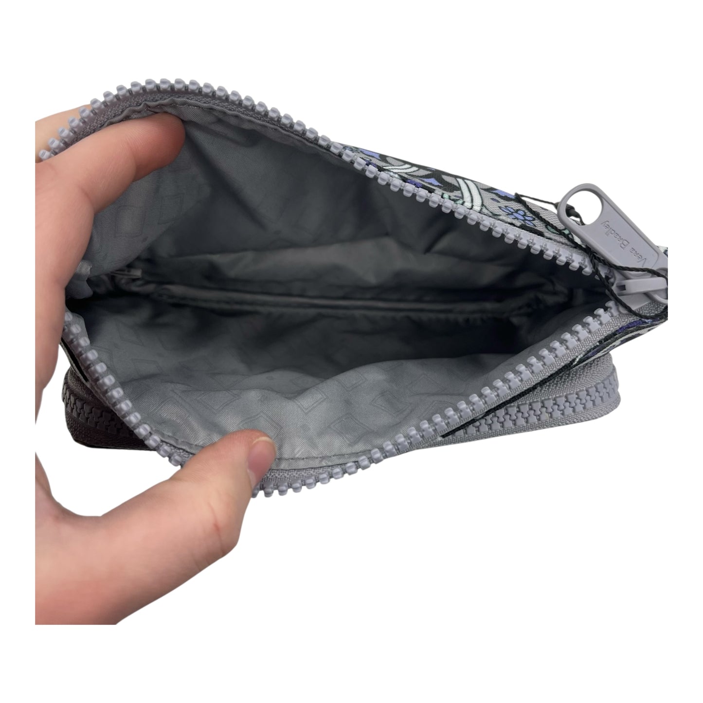 Makeup Bag By Vera Bradley In Grey & Purple, Size:Small