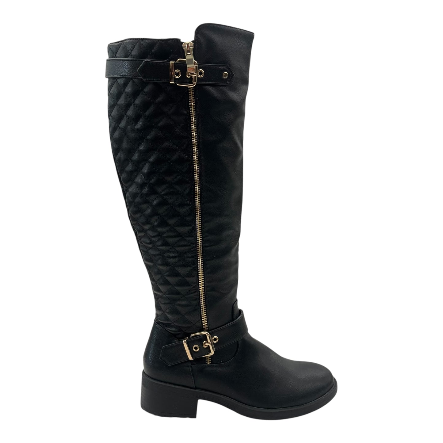 Boots Knee Flats By Dream Pairs In Black, Size:7