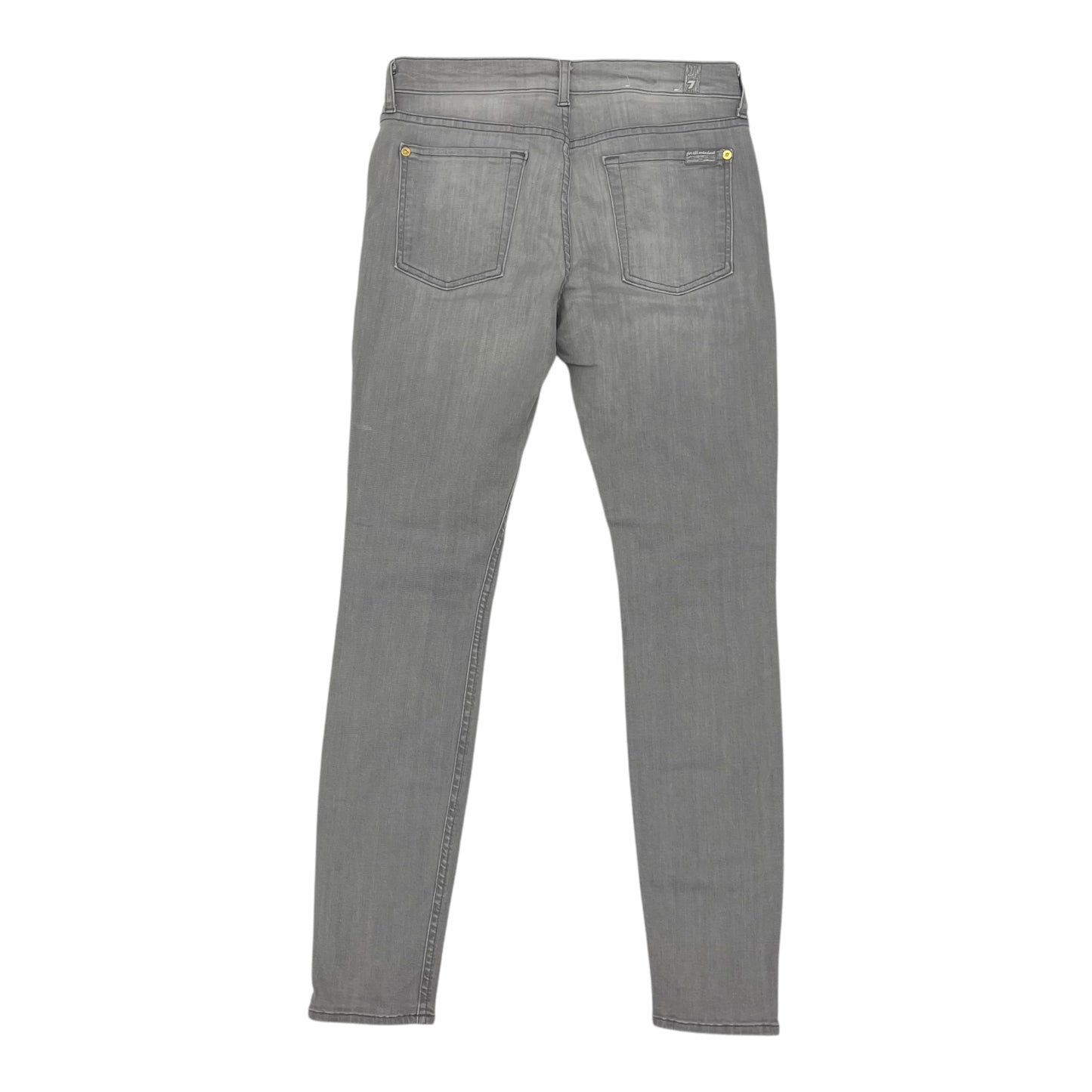 Jeans Skinny By 7 For All Mankind In Grey Denim, Size:8