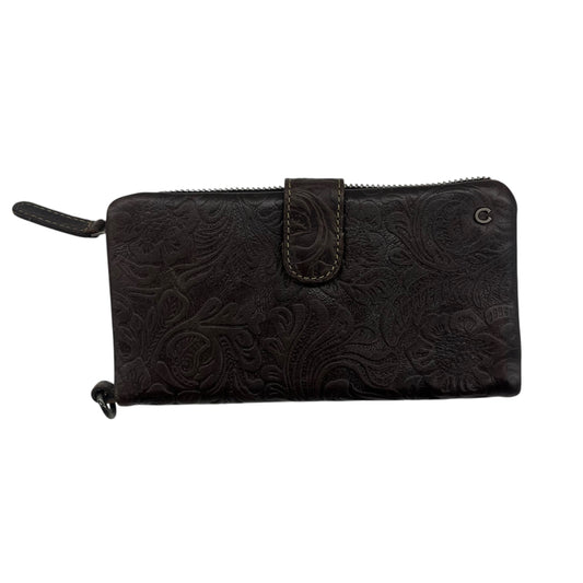 Wallet Leather By Clothes Mentor In Brown, Size:Medium