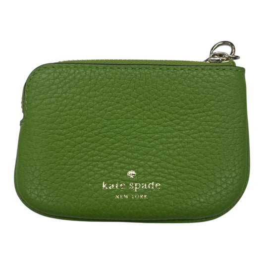 Coin Purse Designer By Kate Spade In Green, Size:Small