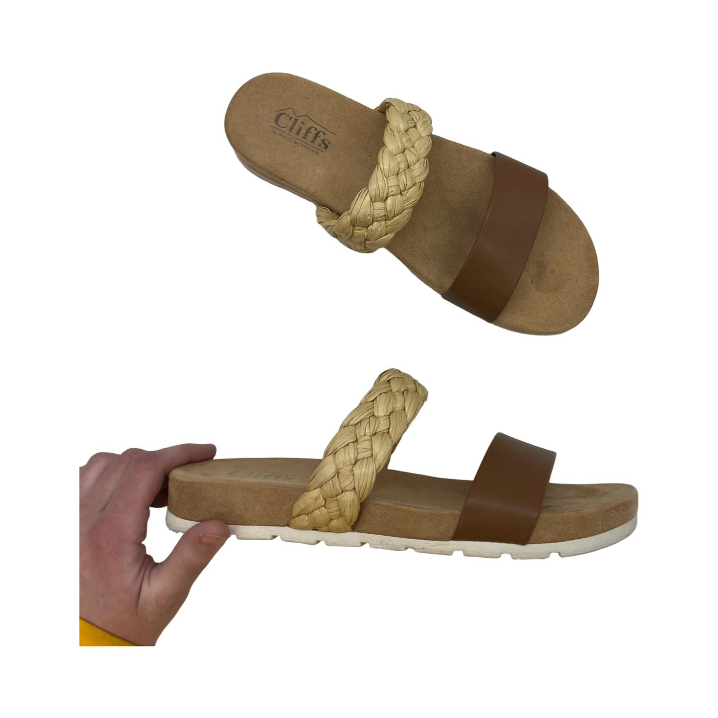 Sandals Flats By Cliffs By White Mountain In Tan, Size:8