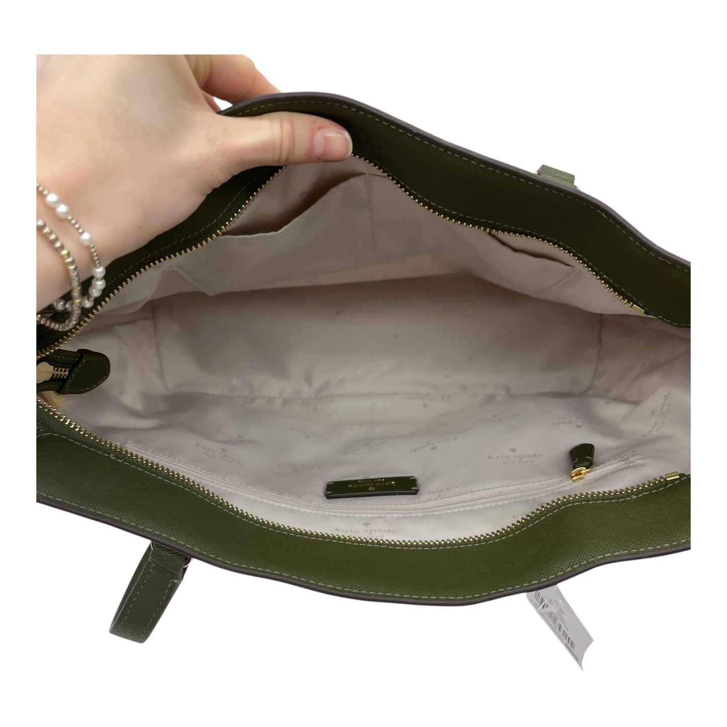 Handbag Designer By Kate Spade In Cream, Size:Large