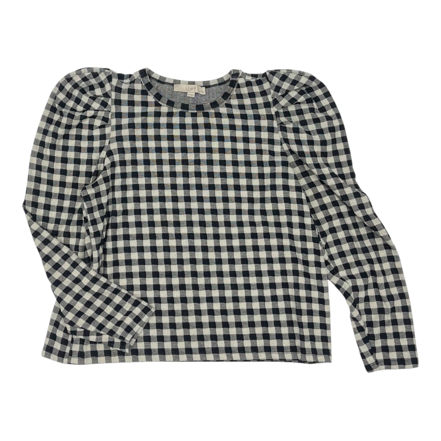 Top Ls By Loft In Blue & Cream, Size:Xlp