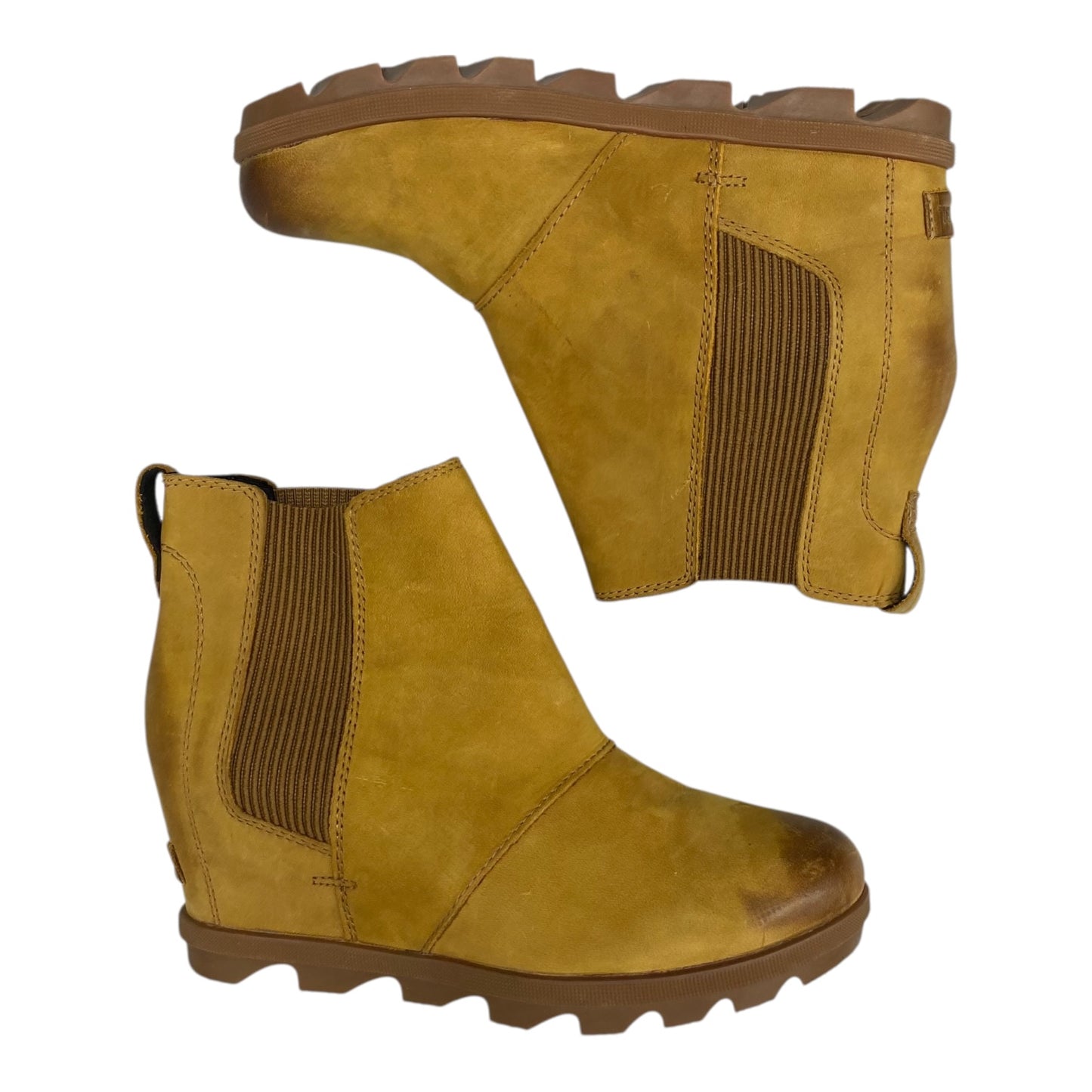 Boots Ankle Heels By Sorel In Brown, Size:9