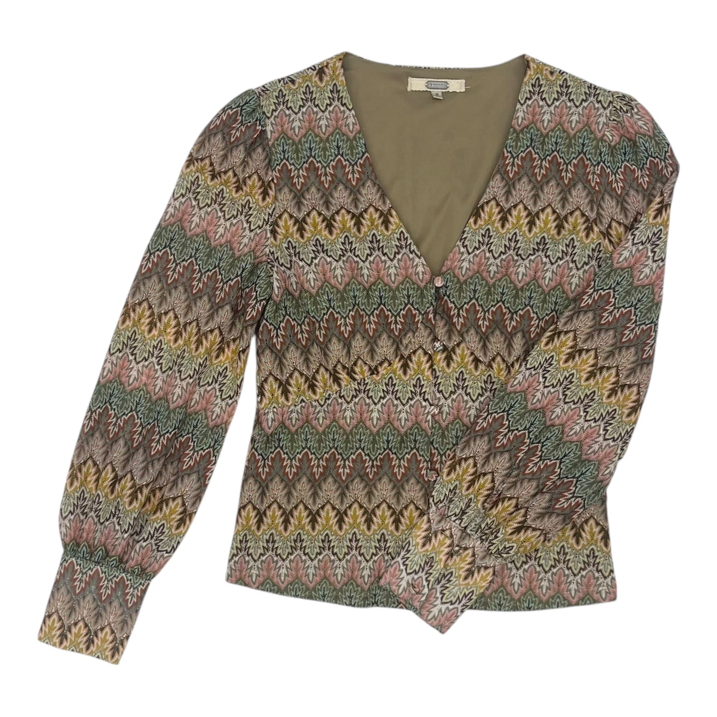 Blouse Ls By Clothes Mentor In Brown, Size:S