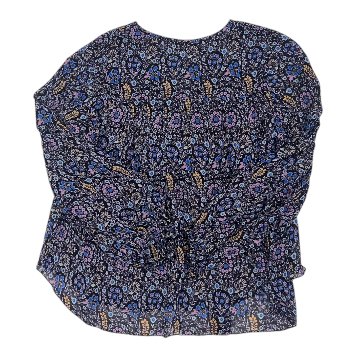 Blouse Ls By Clothes Mentor In Floral Print, Size:M