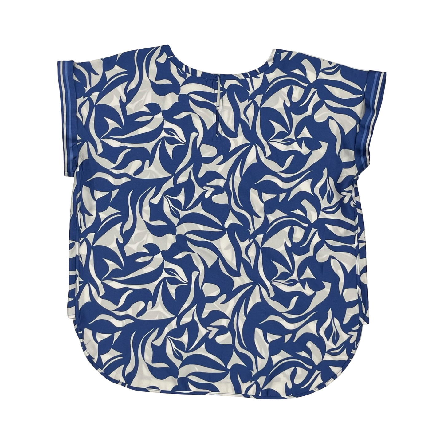 Blouse Sleeveless By Loft In Blue & White, Size:L
