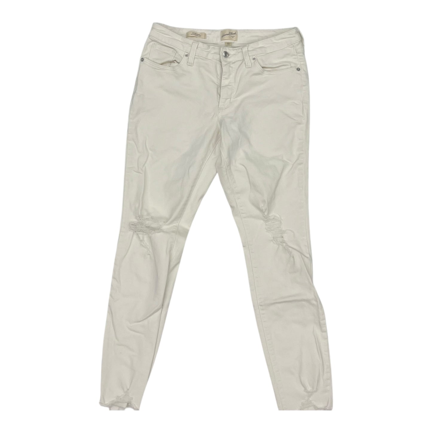 Jeans Skinny By Universal Thread In White Denim, Size:8